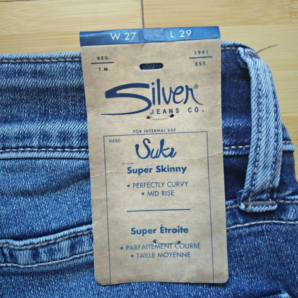 -NWT- Silver Jeans Suki Super Skinny Jeans 27 - Picture 8 of 14